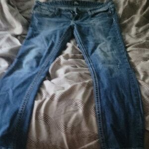 Express Blue Straight Leg Jeans Classic Style